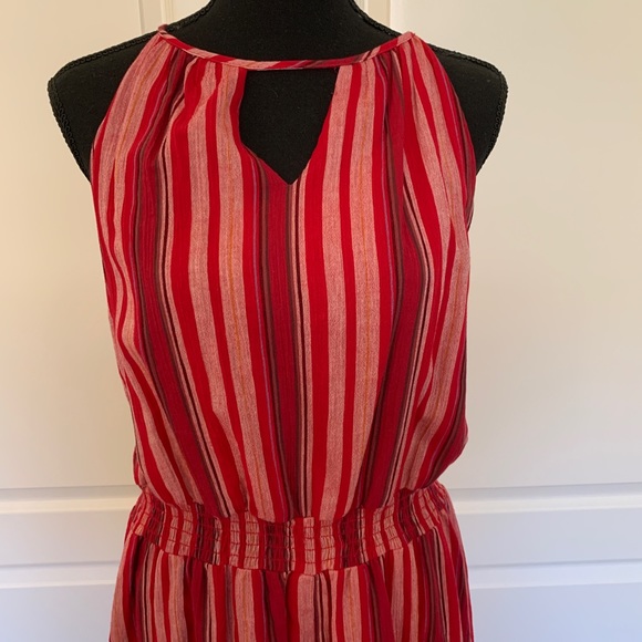❤️ Striped Red Halter Dress ❤️ - Picture 3 of 16